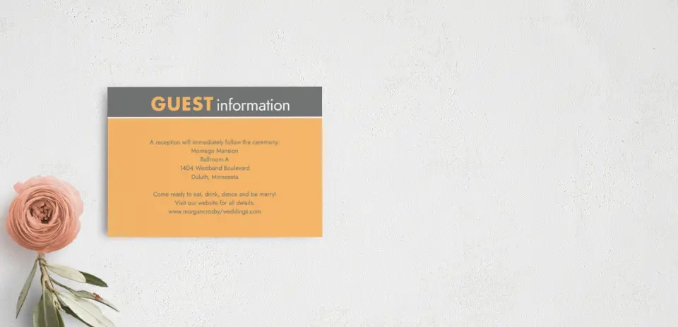 Guest Information Card