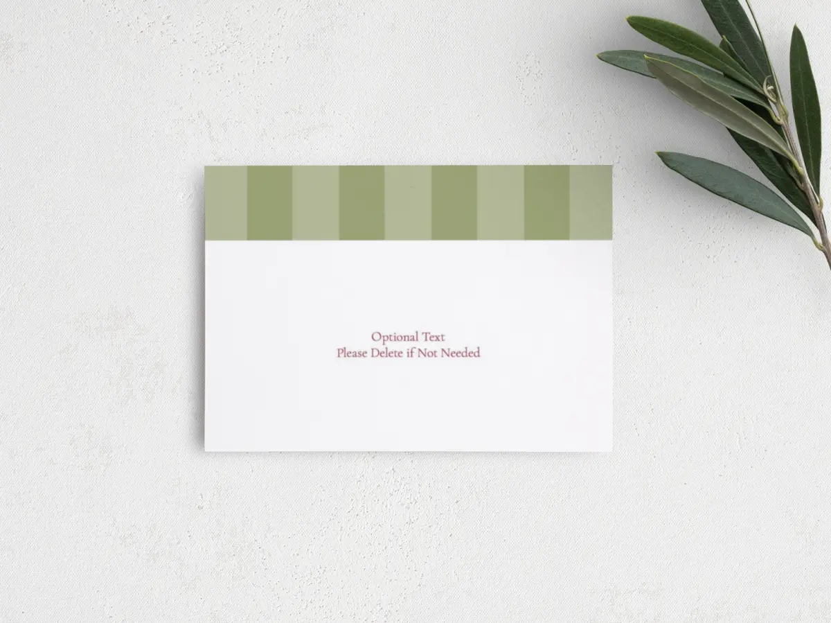 Guest Information Card Back View