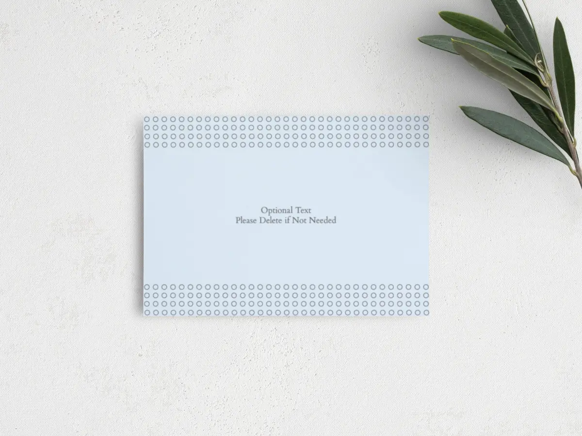 Guest Information Card Back View