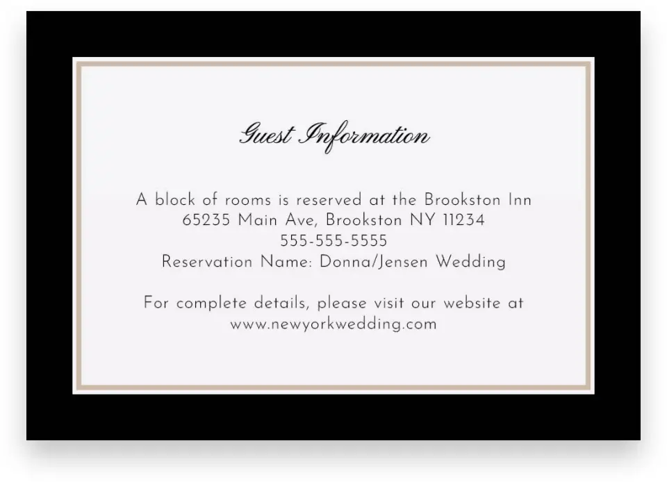 This is a 5" x 3½" Wedding Invitation Enclosure Card called Vision of Love printed in full color on Premium Smooth paper
