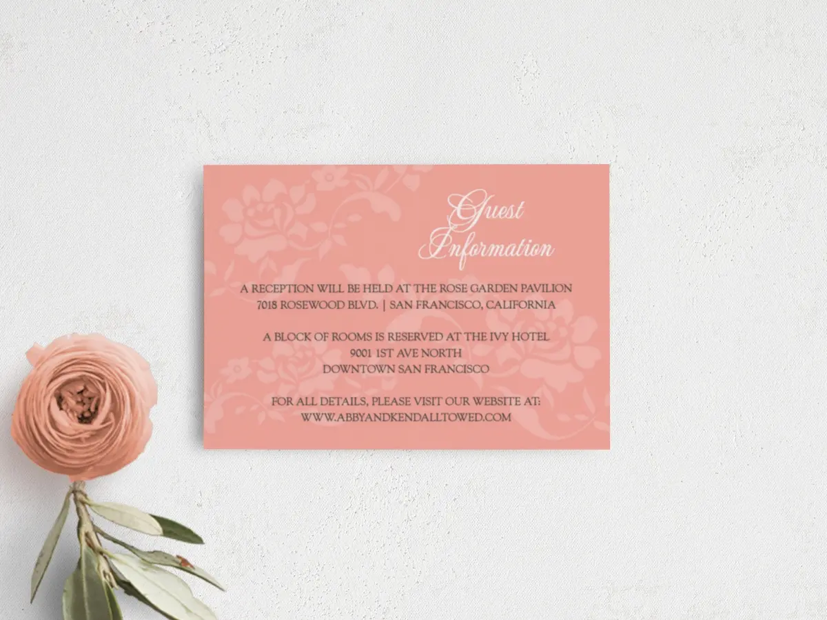 Guest Information Card