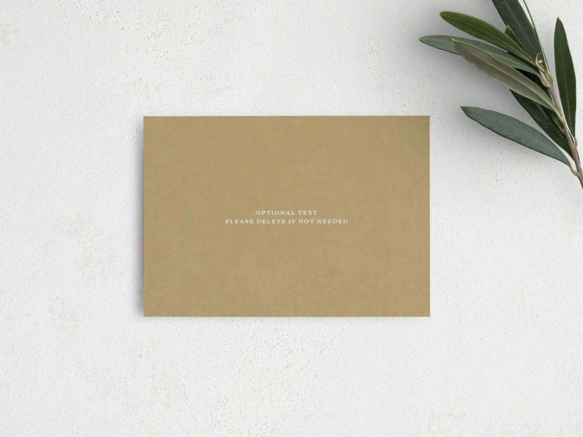 Guest Information Card Back View
