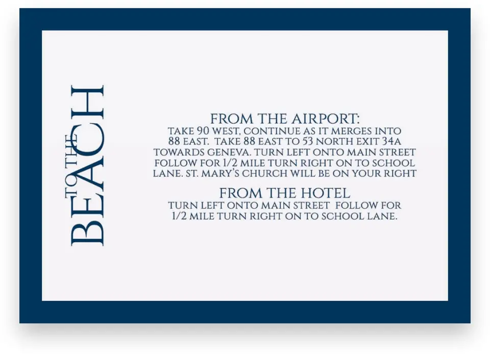 This is a 5" x 3½" Wedding Invitation Enclosure Card called Love's Anchor printed in full color on Premium Smooth paper