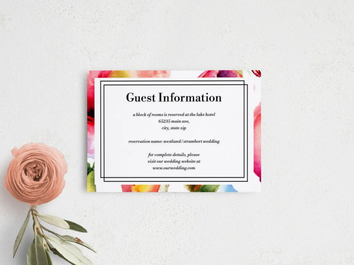 Guest Information Card