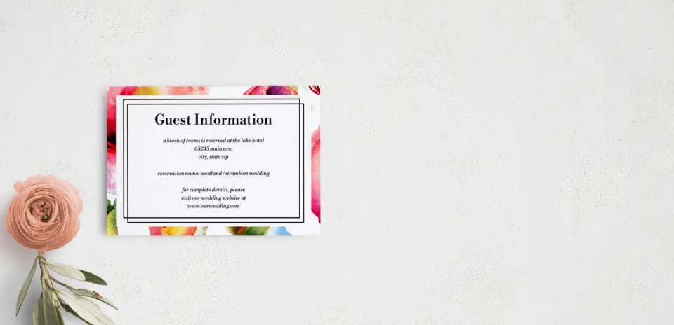 Guest Information Card