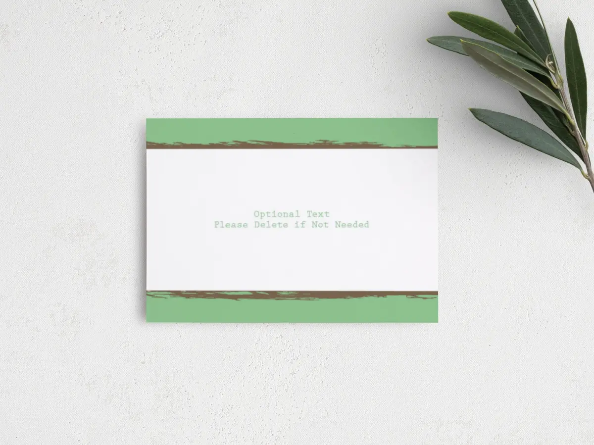 Guest Information Card Back View