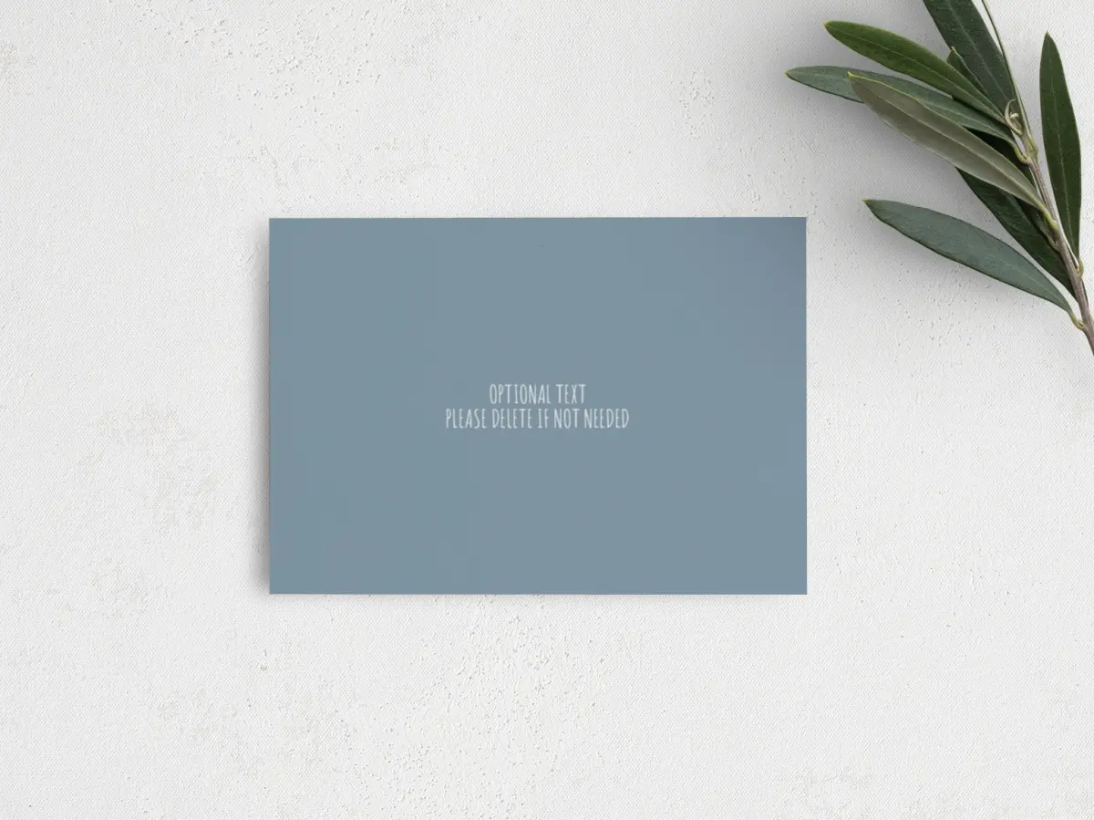 Guest Information Card Back View