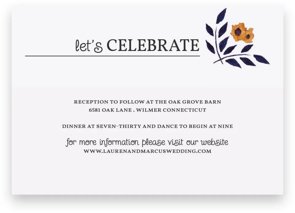 This is a 5" x 3½" Wedding Invitation Enclosure Card called Perfectly Plaid printed in full color on Premium Smooth paper