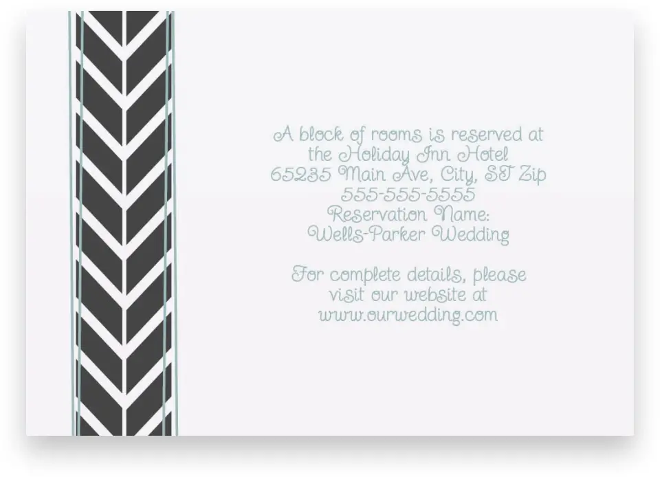 This is a 5" x 3½" Wedding Invitation Enclosure Card called Forever Mine printed in full color with Silver foil on Luxe Satin (coated) paper