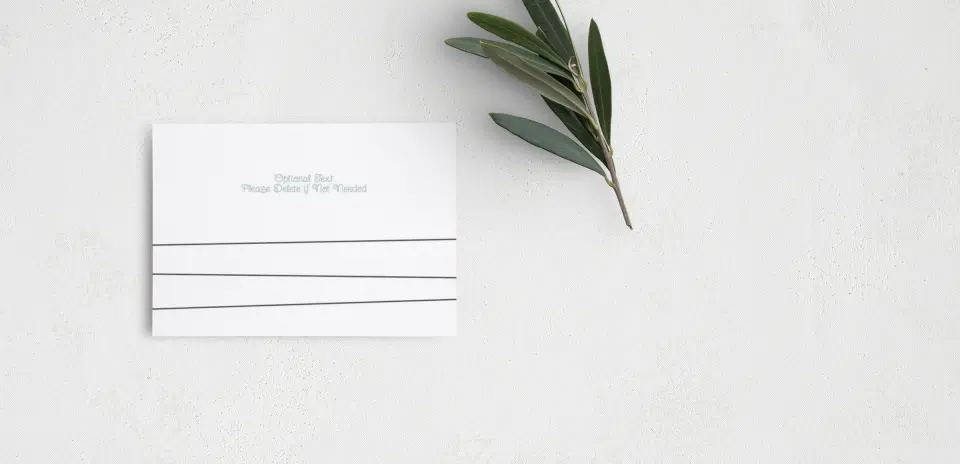 Guest Information Card Back View