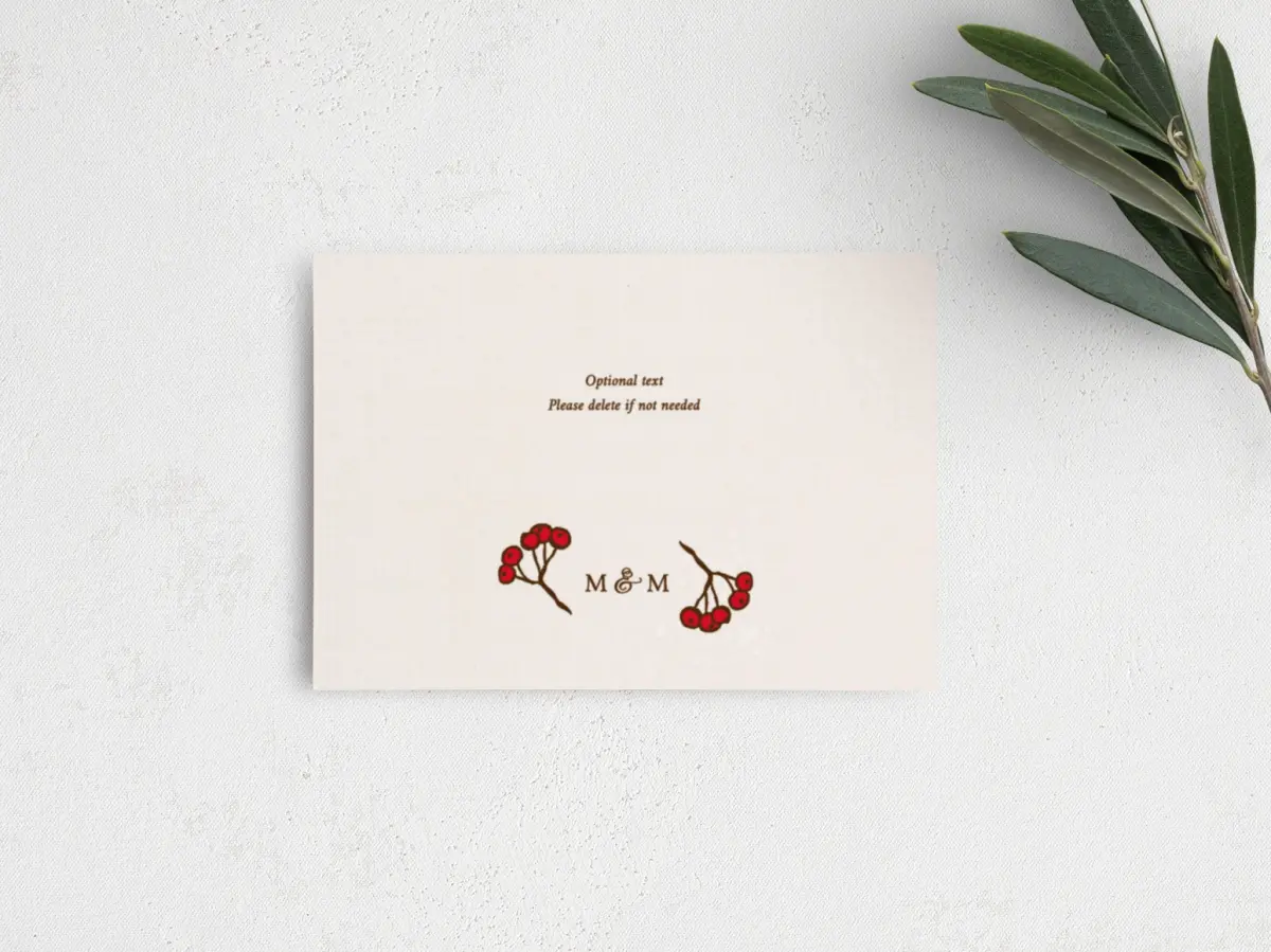 Guest Information Card Back View