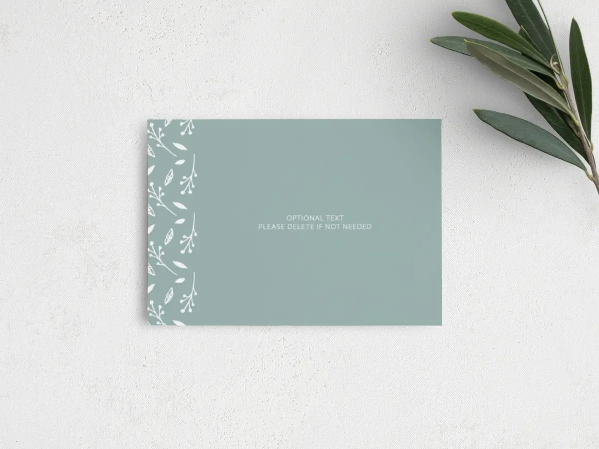 Guest Information Card Back View