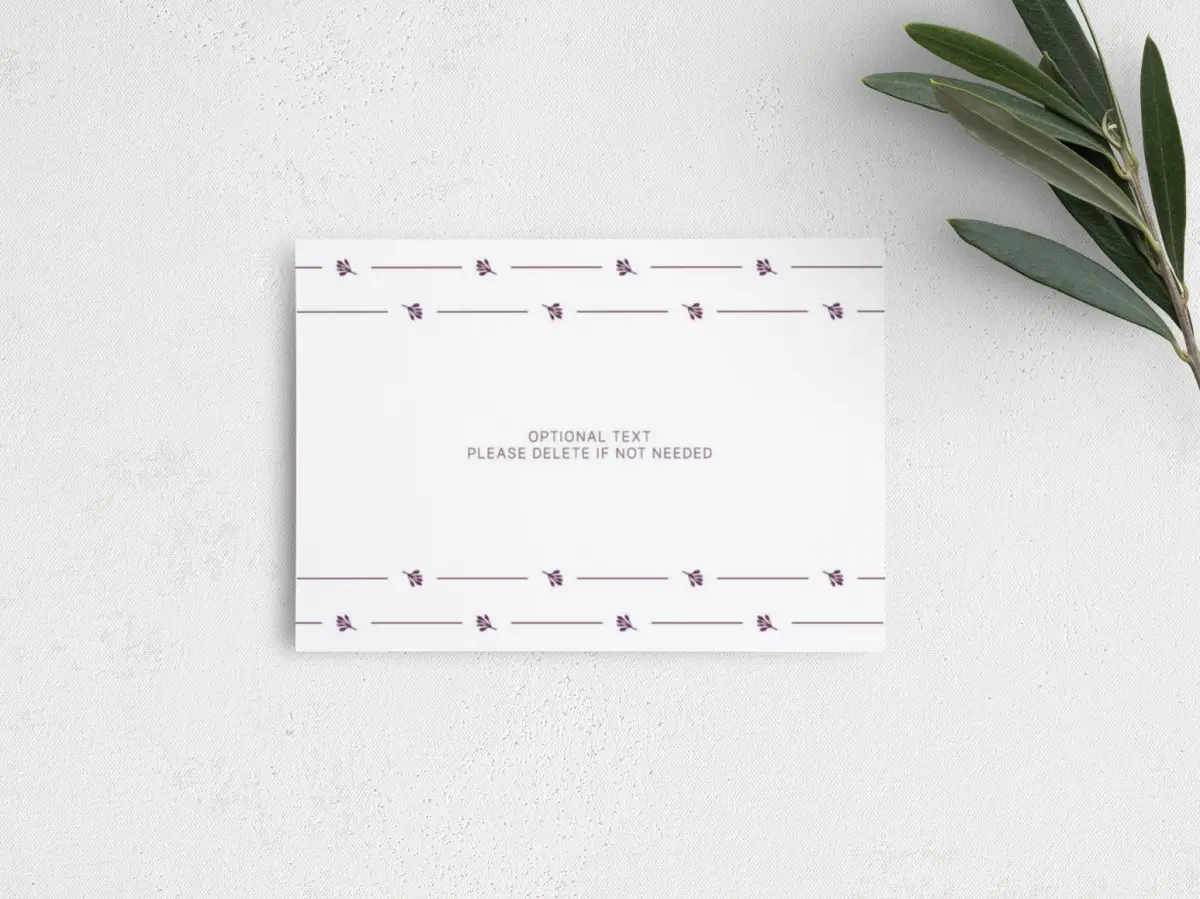 Guest Information Card Back View