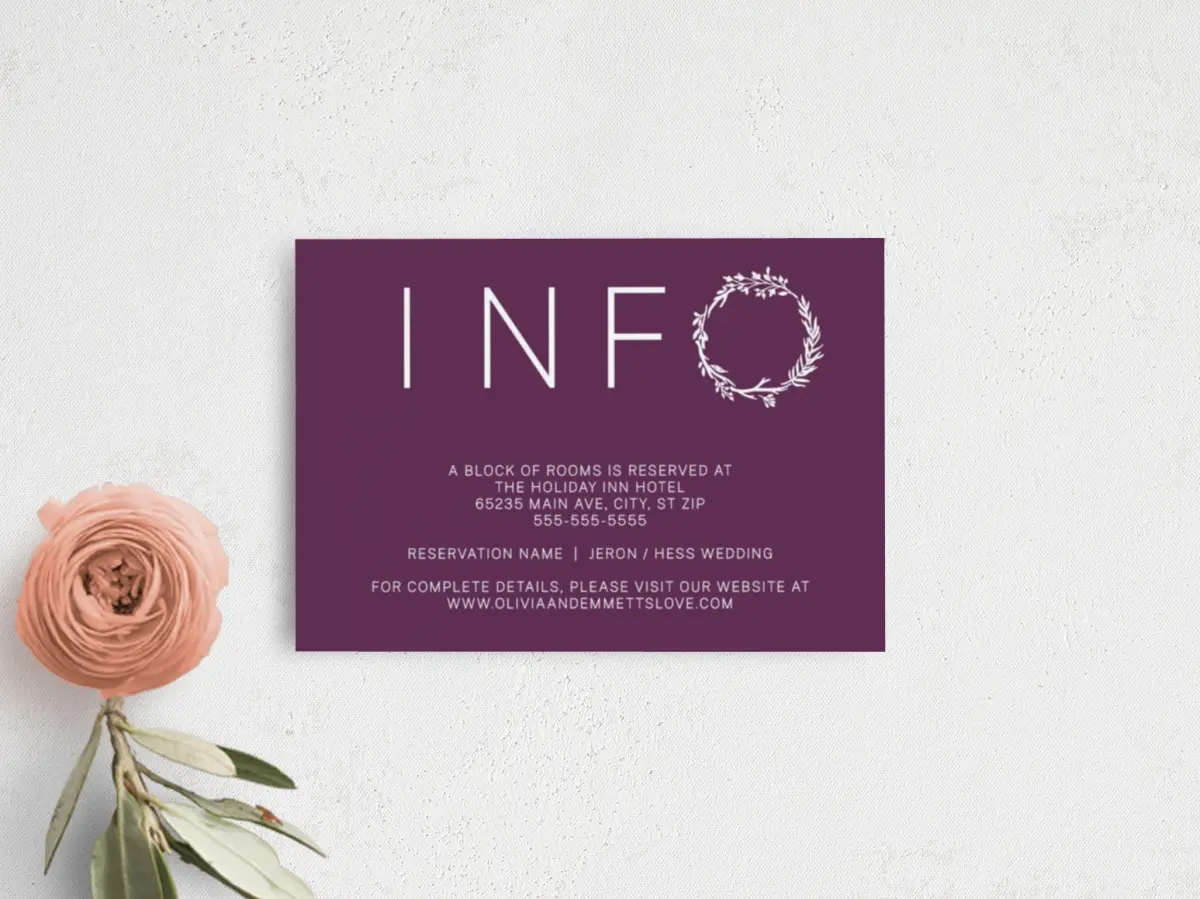 Guest Information Card
