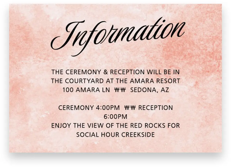 This is a 5" x 3½" Wedding Invitation Enclosure Card called Painted Cactus printed in full color on Premium Smooth paper