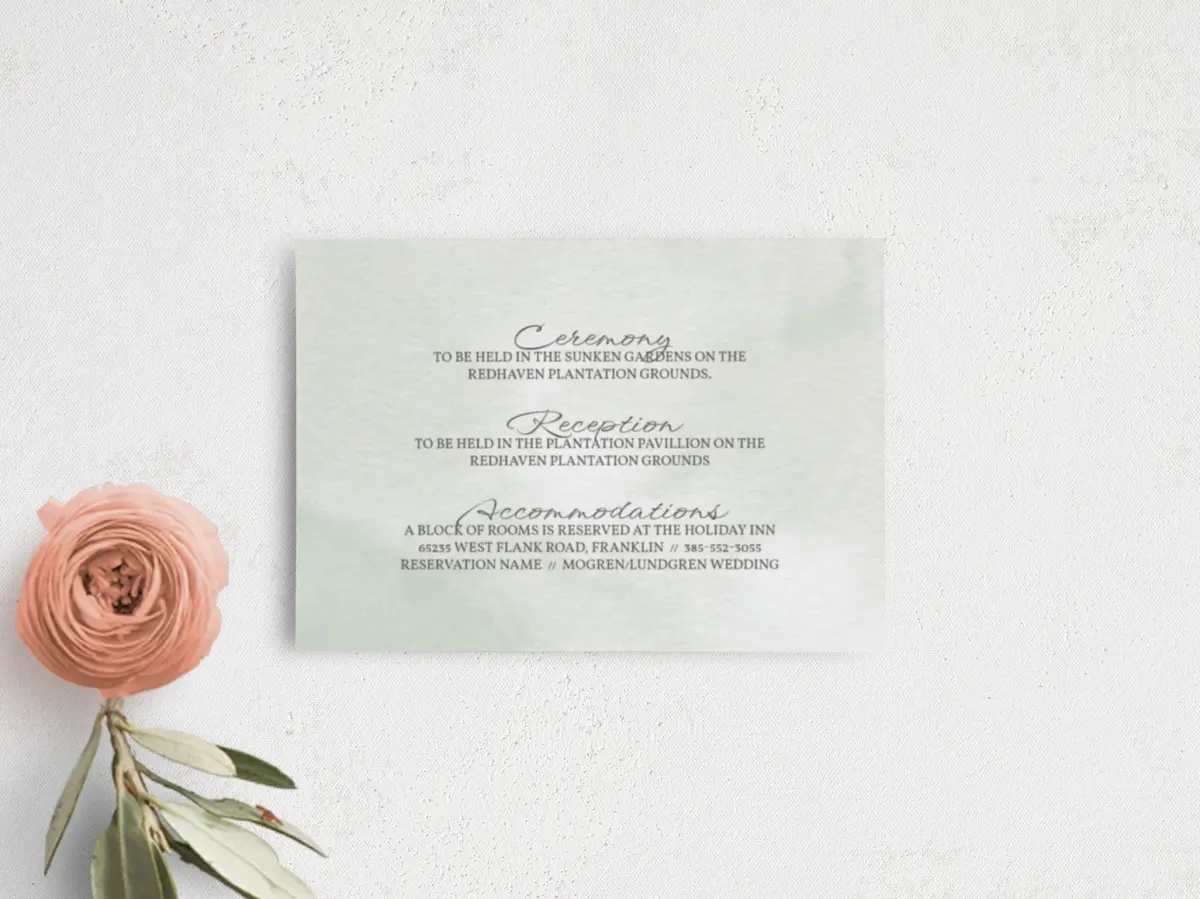 Guest Information Card