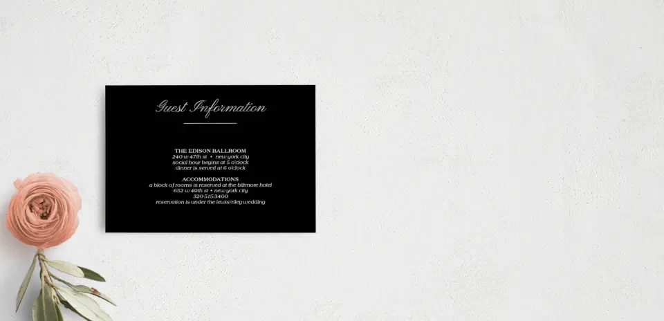 Guest Information Card
