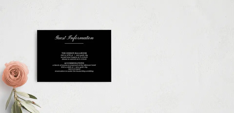 Guest Information Card