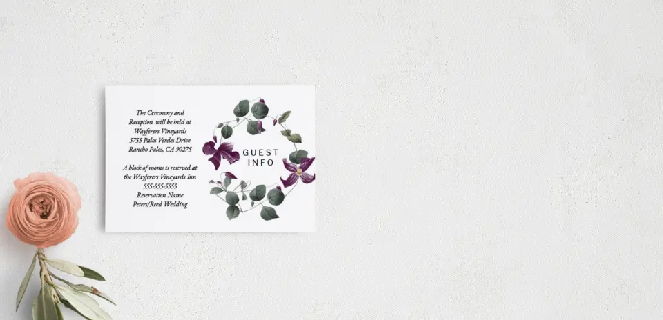 Guest Information Card