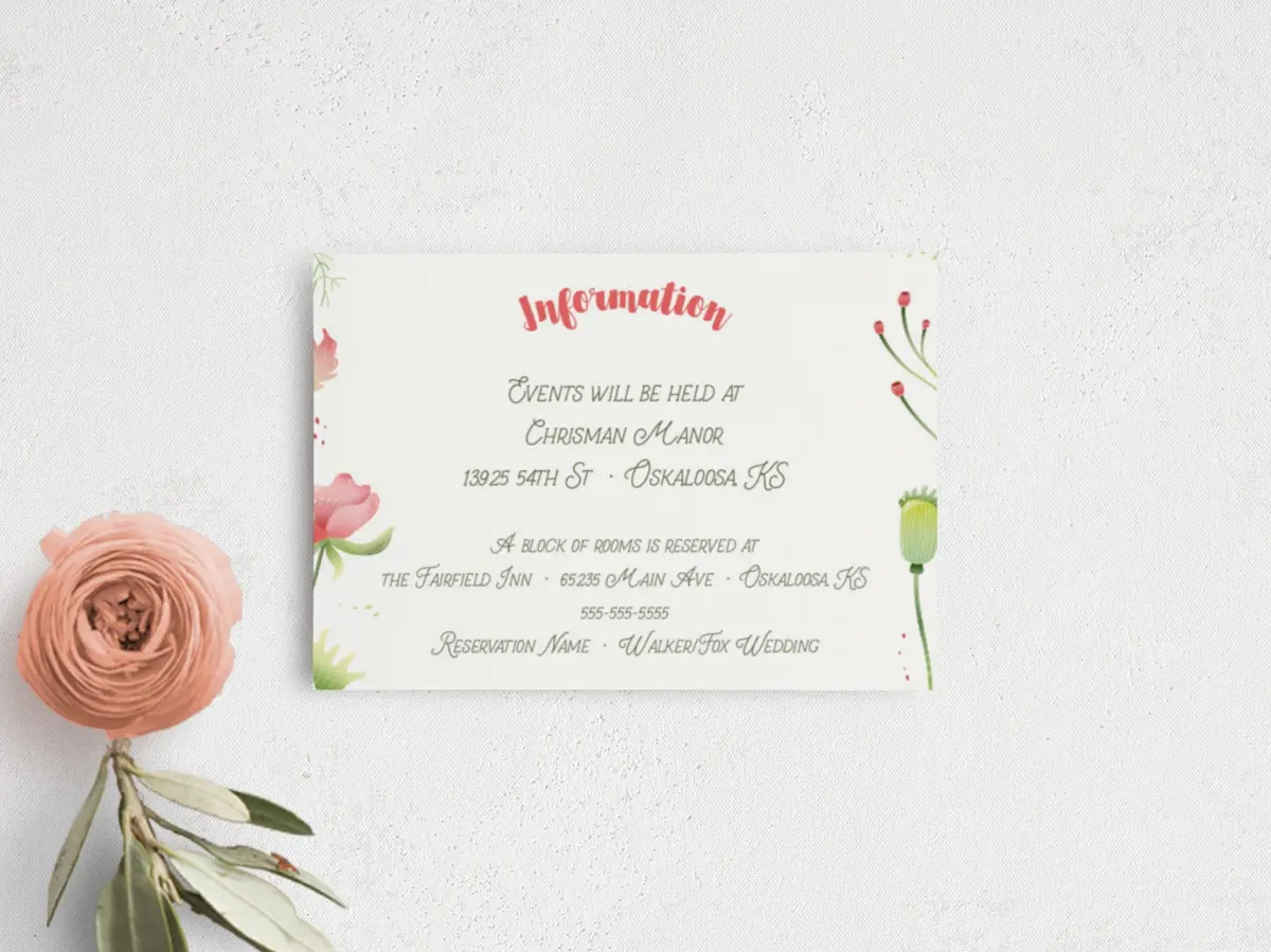 Guest Information Card