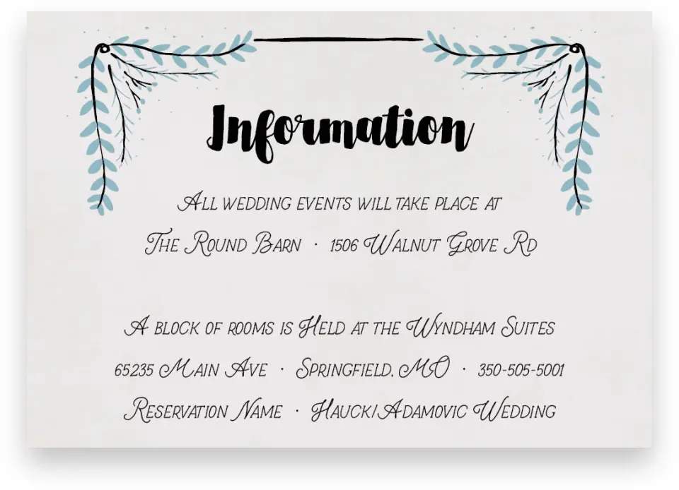 This is a 5" x 3½" Wedding Invitation Enclosure Card called Sweet Sentiment printed in full color with Silver foil on Luxe Satin (coated) paper