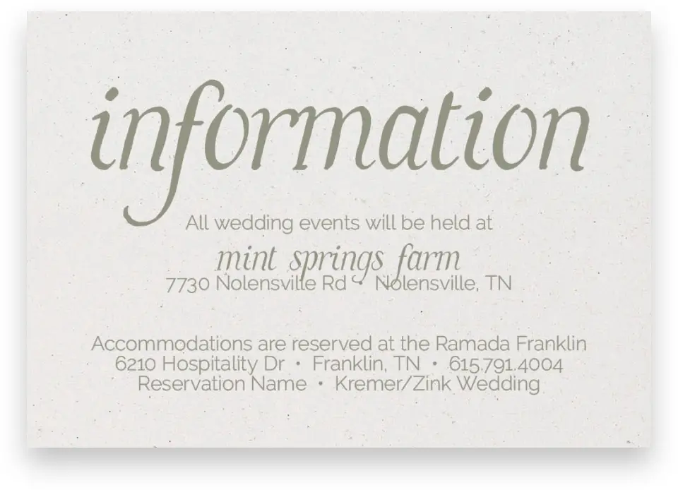 This is a 5" x 3½" Wedding Invitation Enclosure Card called Delightful Blooms printed in full color on Premium Smooth paper