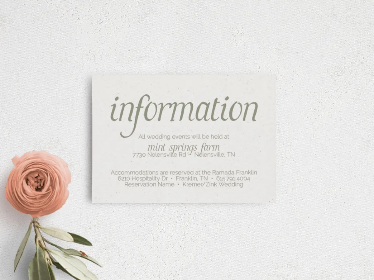 Guest Information Card