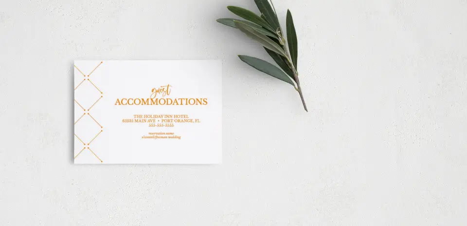 Guest Information Card Back View
