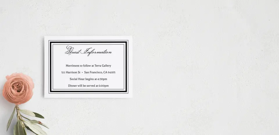 Guest Information Card