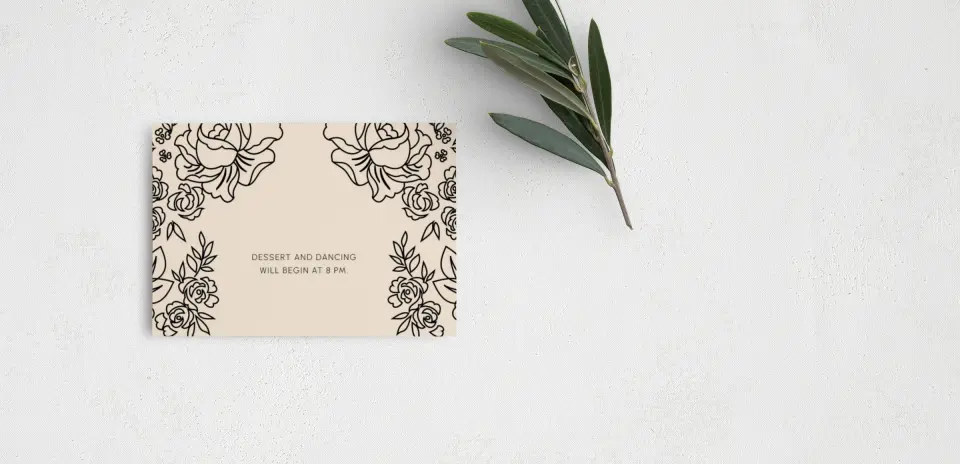Guest Information Card Back View