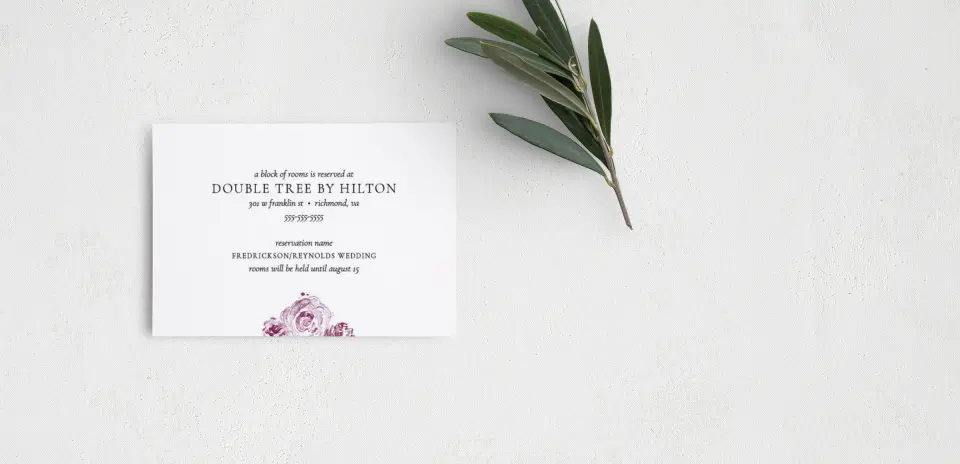Guest Information Card Back View