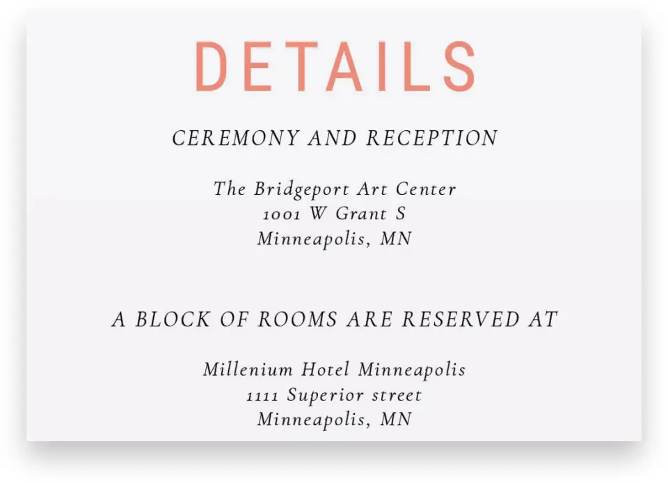 This is a 5" x 3½" Wedding Invitation Enclosure Card called Starcrossed Love printed in full color with Silver foil on Luxe Satin (coated) paper