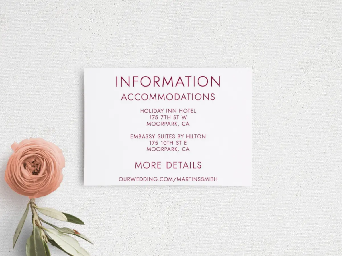 Guest Information Card