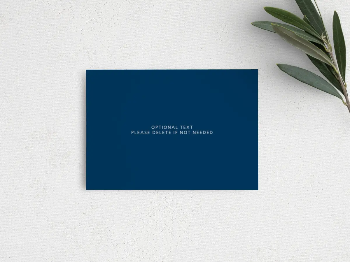 Guest Information Card Back View