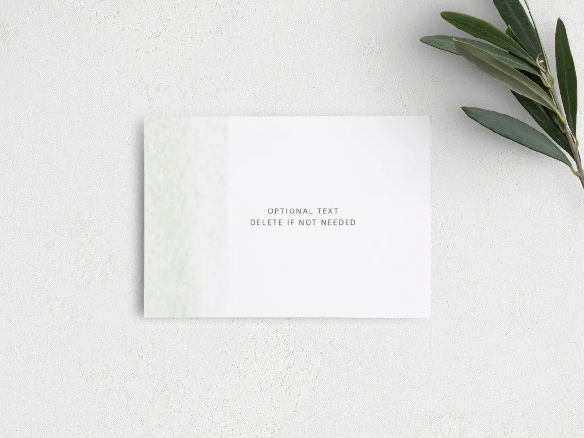 Guest Information Card Back View