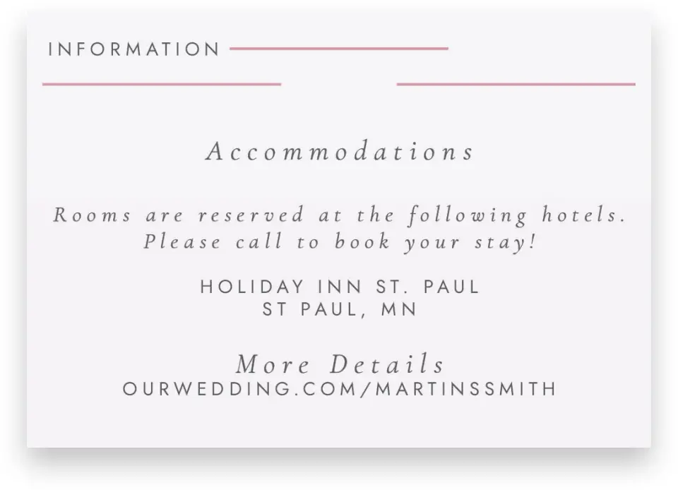 This is a 5" x 3½" Wedding Invitation Enclosure Card called Glowing Tracks printed in full color on Premium Smooth paper
