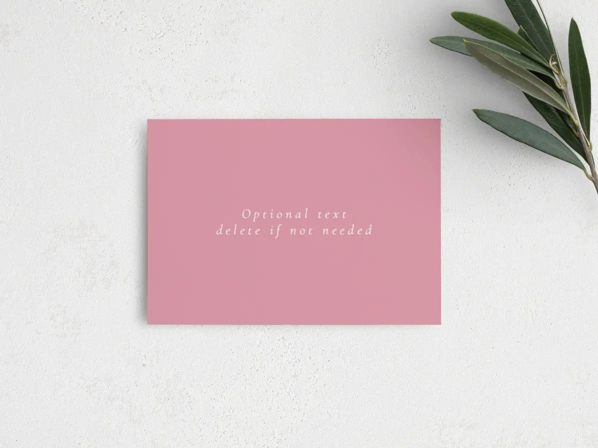 Guest Information Card Back View