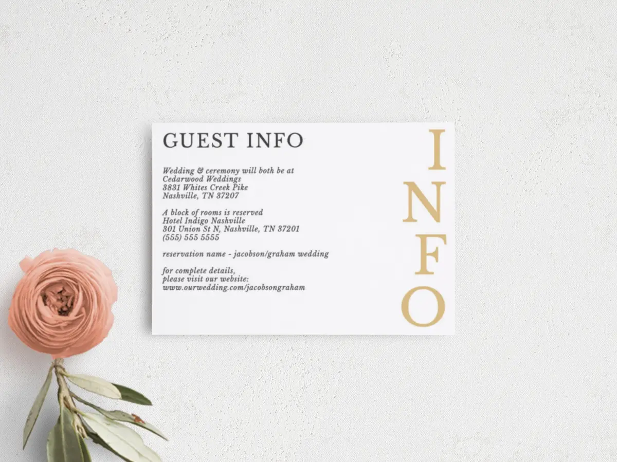 Guest Information Card