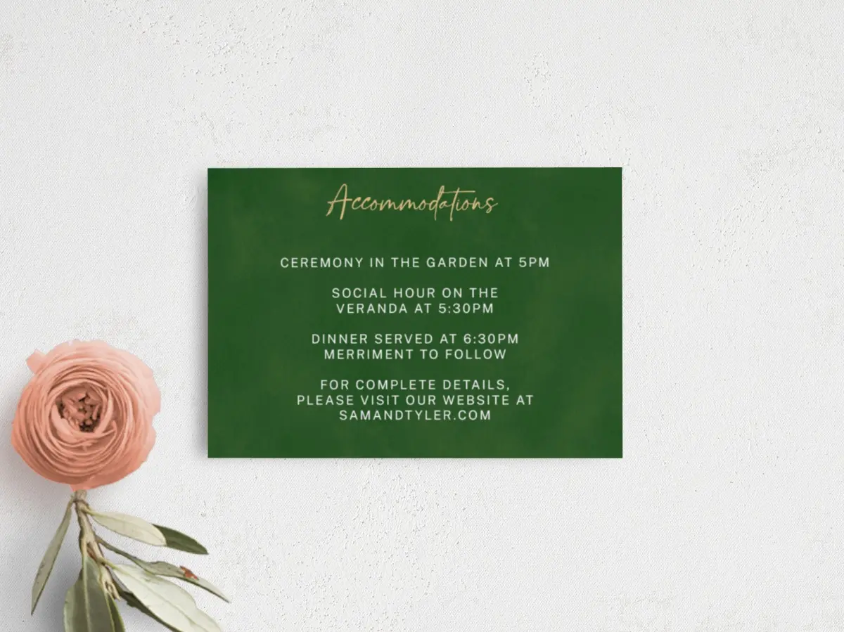 Guest Information Card