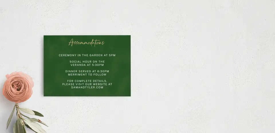 Guest Information Card