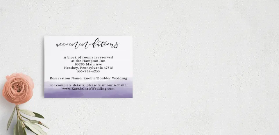 Guest Information Card