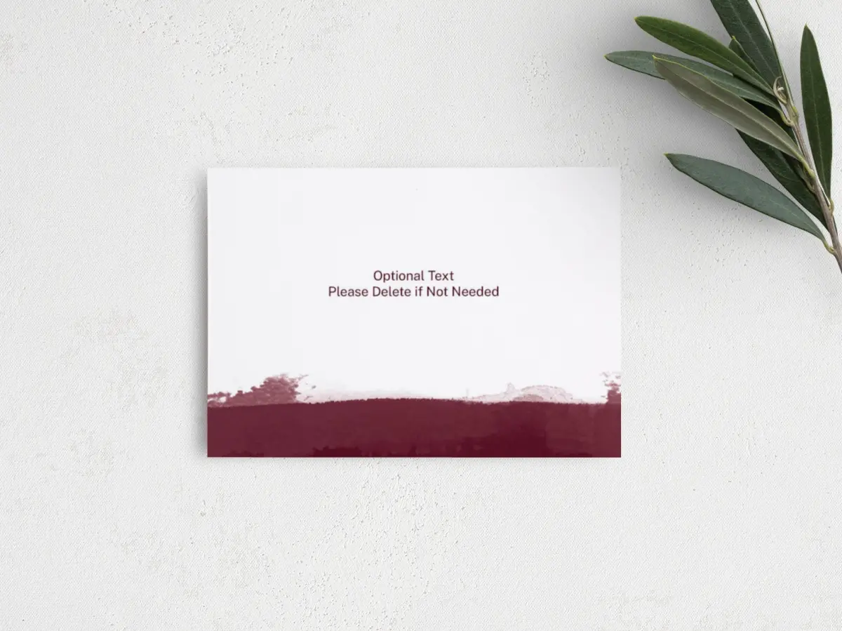 Guest Information Card Back View