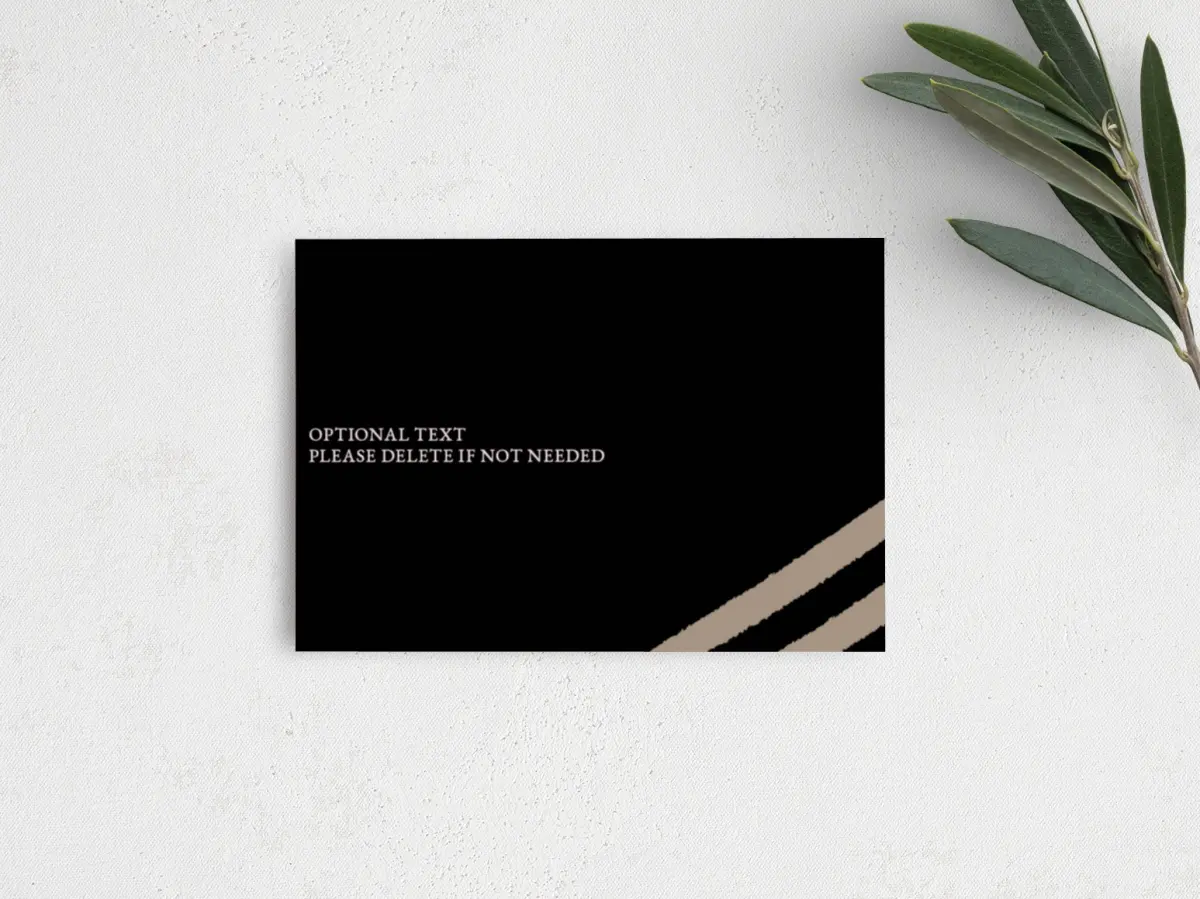 Guest Information Card Back View