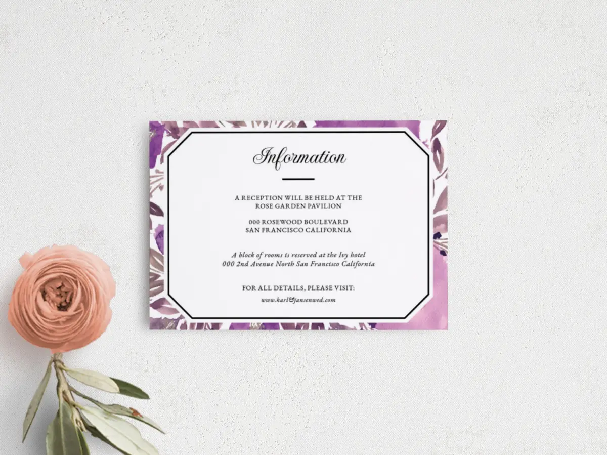 Guest Information Card