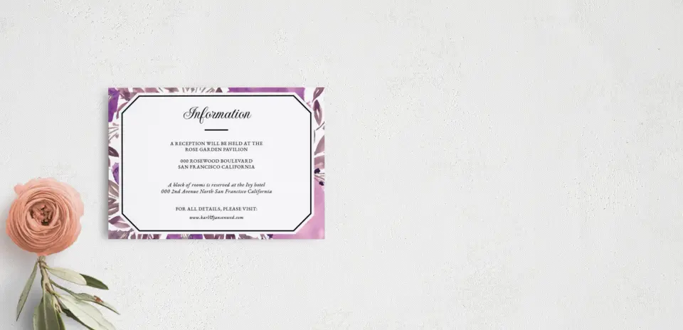 Guest Information Card