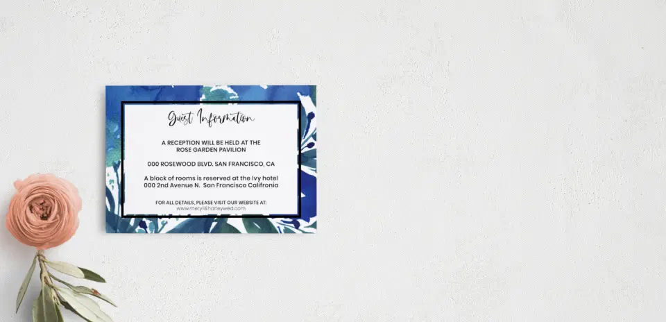 Guest Information Card