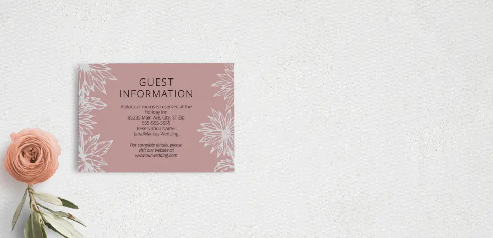 Guest Information Card