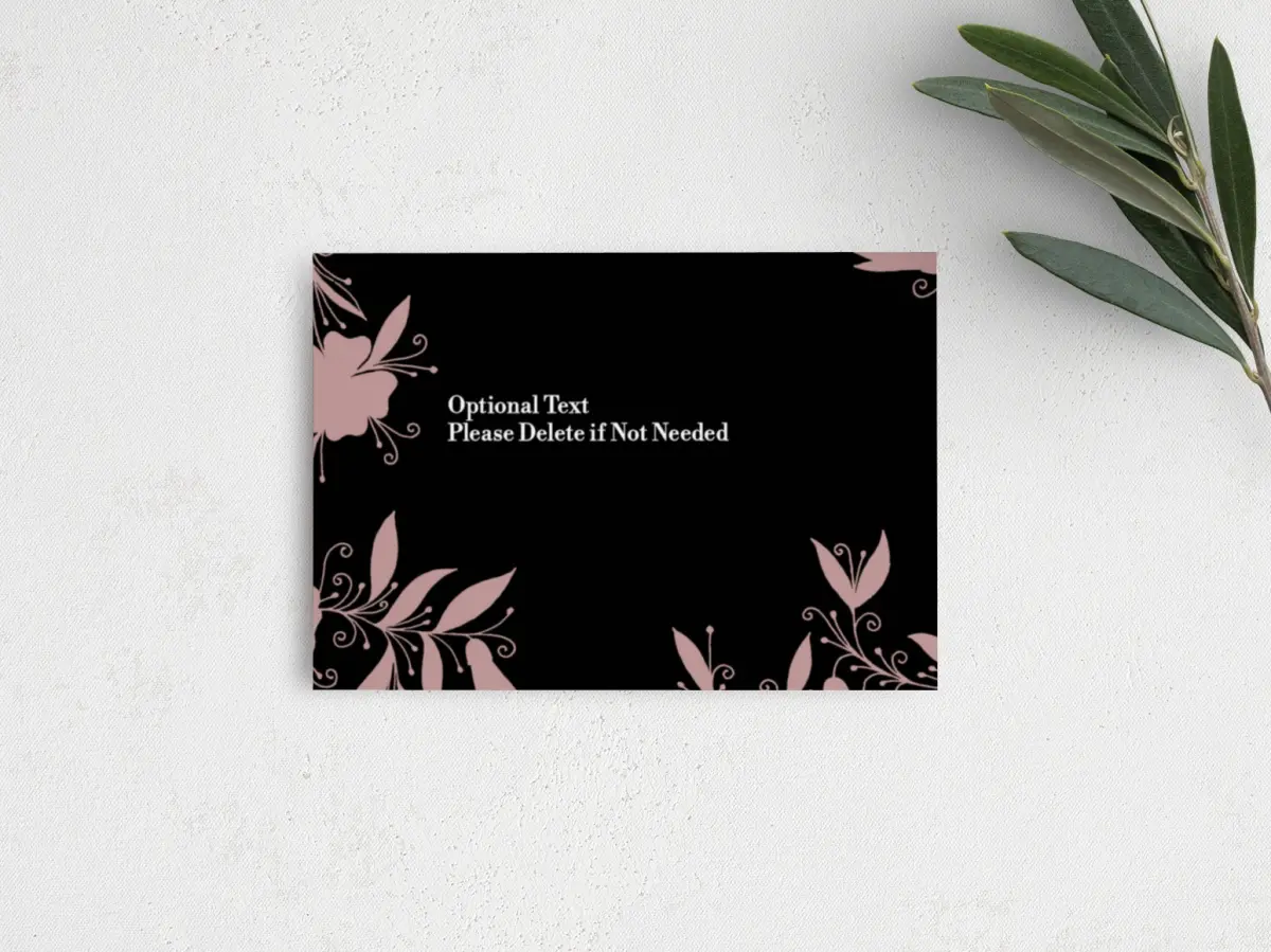 Guest Information Card Back View