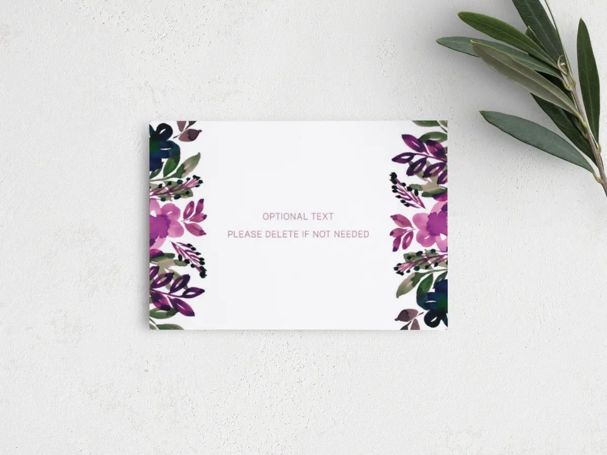 Guest Information Card Back View