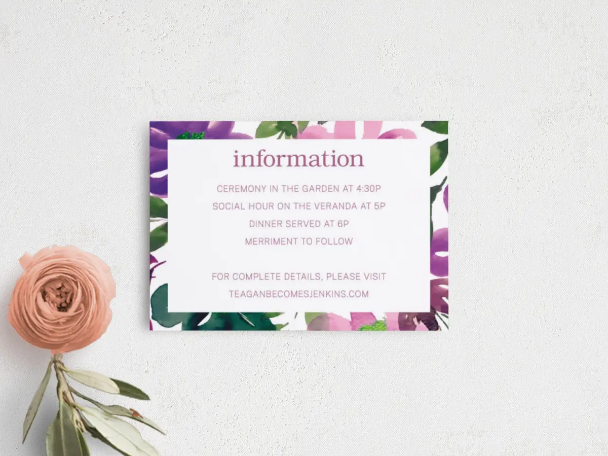 Guest Information Card